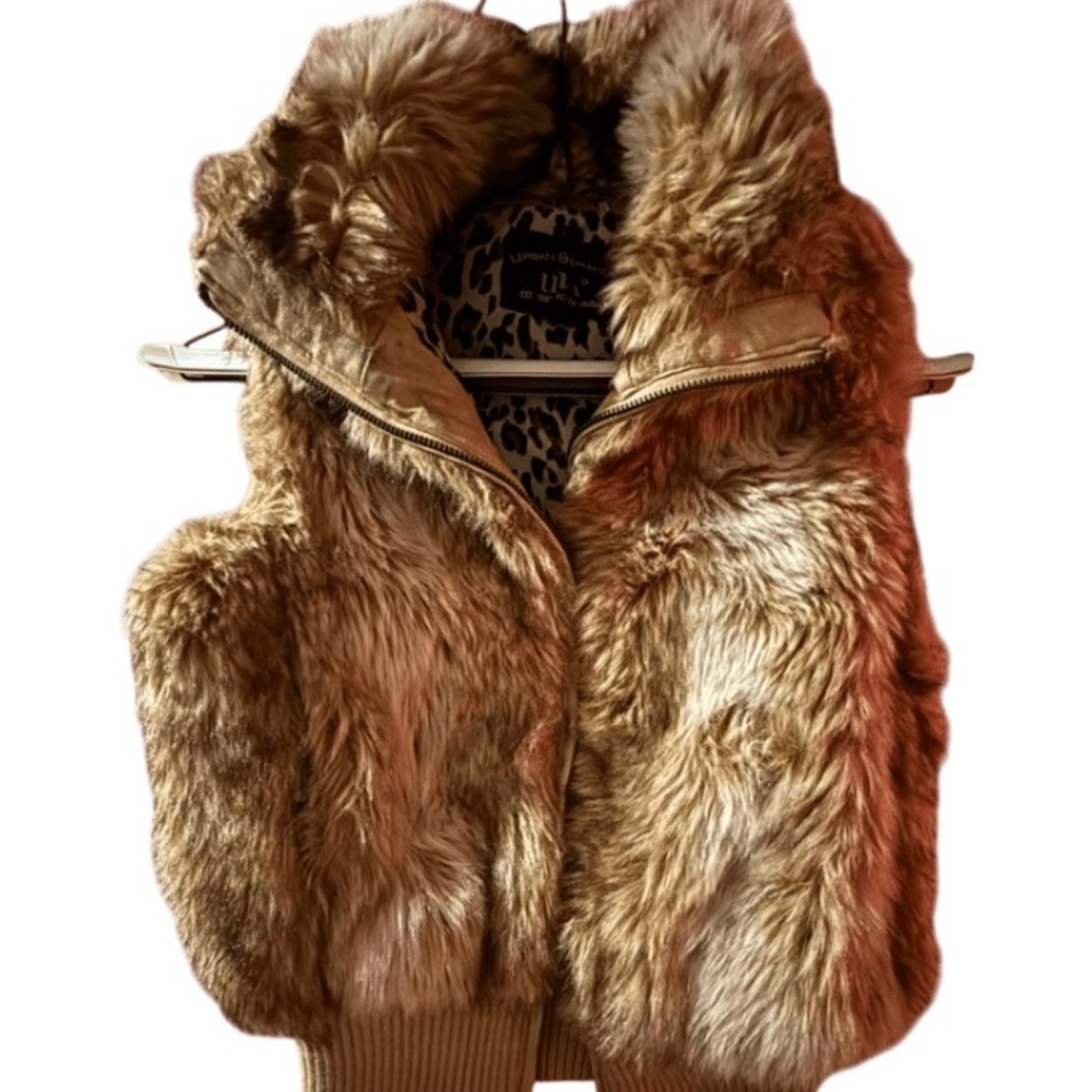 Y2K Urban Behavior Faux Fur Vest in Brown